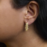 14K Yellow Gold Plated .925 Sterling Silver 1/2 Cttw Diamond Chain Link Drop Earrings (H-I Color, I1-I2 Clarity)-2 thumbnail 3