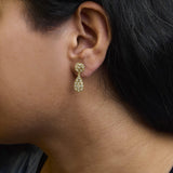 14K Yellow Gold Plated Sterling Silver 1/5 Cttw Diamond Teardrop Filigree Earrings (H-I Color, I1-I2 Clarity)-2 thumbnail 3