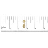 14K Yellow Gold Plated Sterling Silver 1/5 Cttw Diamond Teardrop Filigree Earrings (H-I Color, I1-I2 Clarity)-4 thumbnail 5