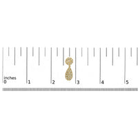 14K Yellow Gold Plated Sterling Silver 1/5 Cttw Diamond Teardrop Filigree Earrings (H-I Color, I1-I2 Clarity)