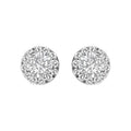 14K White Gold 1/2 Cttw Lab-Grown Diamond Halo Stud Earring (F-G Color, VS1-VS2 Clarity)-0