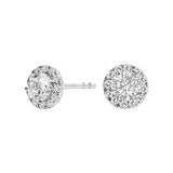 14K White Gold 1/2 Cttw Lab-Grown Diamond Halo Stud Earring (F-G Color, VS1-VS2 Clarity)-1 thumbnail 2