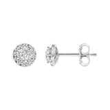 14K White Gold 1/2 Cttw Lab-Grown Diamond Halo Stud Earring (F-G Color, VS1-VS2 Clarity)-3 thumbnail 4