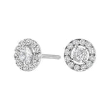 14K White Gold 3/4 Cttw Lab-Grown Diamond Floating Halo Stud Earring (F-G Color, VS1-VS2 Clarity)-0 thumbnail 1