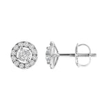 14K White Gold 3/4 Cttw Lab-Grown Diamond Floating Halo Stud Earring (F-G Color, VS1-VS2 Clarity)-3 thumbnail 4