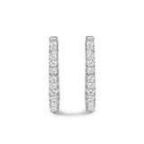 14K White Gold 3.00 Cttw Princess Diamond Inside Out Hoop Earrings-3 thumbnail 4