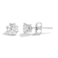 14K White Gold 1.0 Cttw Lab-Grown Diamond 8 Prong Hidden Halo Stud Earrings (F-G Color, VS1-VS2 Clarity)-0