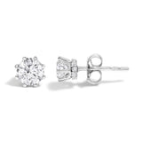 14K White Gold 1.0 Cttw Lab-Grown Diamond 8 Prong Hidden Halo Stud Earrings (F-G Color, VS1-VS2 Clarity)-0 thumbnail 1