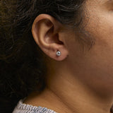 14K White Gold 1.0 Cttw Lab-Grown Diamond 8 Prong Hidden Halo Stud Earrings (F-G Color, VS1-VS2 Clarity)-2 thumbnail 3