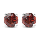 .925 Sterling Silver 3.5 MM Created Birthstone Solitaire Stud Earrings - Choice of Gemstone-2 thumbnail 3
