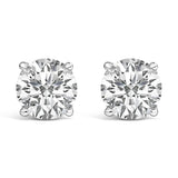 14K Gold Round Lab Grown Diamond Solitaire Stud Earrings with Screw Backs-1 thumbnail 2