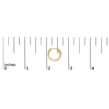 14K Yellow Gold Plated Sterling Silver 1/5 Cttw Diamond Twisted Design Hoop Earrings-4 thumbnail 5