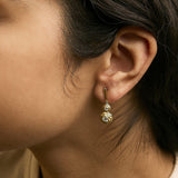 14K Yellow Gold Plated Sterling Silver 1/2 Cttw Lab Grown Diamond Matte Finish Drop Earrings-2 thumbnail 3