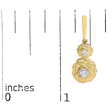 14K Yellow Gold Plated Sterling Silver 1/2 Cttw Lab Grown Diamond Matte Finish Drop Earrings-4 thumbnail 5
