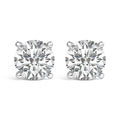 14K White Gold 2 1/2 Cttw Lab Grown Diamond Solitaire Stud Earrings-0