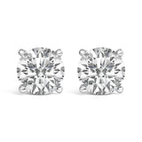 14K White Gold 2 1/2 Cttw Lab Grown Diamond Solitaire Stud Earrings-0 thumbnail 1