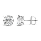 14K White Gold 2 1/2 Cttw Lab Grown Diamond Solitaire Stud Earrings-3 thumbnail 4