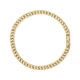 14K Yellow Gold 1 3/4 Cttw Diamond and 5.0 Cttw Blue Sapphire Bezel Set Tennis Bracelet (G-H Color, SI1-SI2 Clarity) - 7