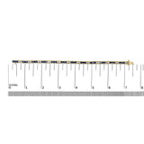 14K Yellow Gold 1 3/4 Cttw Diamond and 5.0 Cttw Blue Sapphire Bezel Set Tennis Bracelet (G-H Color, SI1-SI2 Clarity) - 7