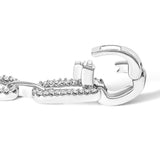 14K White Gold 1.00 Cttw Paperclip Link Bracelet-1 thumbnail 2