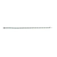 14K White Gold Alternating 1 1/2 Cttw Diamond and Emerald Tennis Bracelet