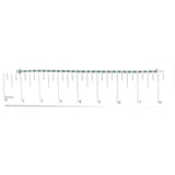 14K White Gold Alternating 1 1/2 Cttw Diamond and Emerald Tennis Bracelet-4 thumbnail 5