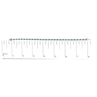14K White Gold Alternating 1 1/2 Cttw Diamond and Emerald Tennis Bracelet