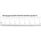 14K Yellow Gold Multi-Gemstone  and Diamond Halo Rainbow Tennis Bracelet-4 thumbnail 5