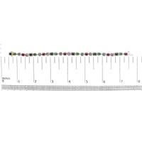14K Yellow Gold Multi-Gemstone  and Diamond Halo Rainbow Tennis Bracelet