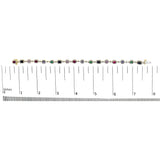 14K Yellow Gold Multi-Gemstone  and Diamond Halo Rainbow Link Bracelet-4 thumbnail 5
