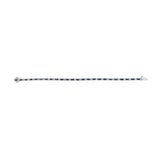 14K White Gold 1 1/10 Cttw Diamond and Blue Sapphire Alternating Link Tennis Bracelet (I-J Color, SI2-I1 Clarity) - 7