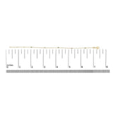 14K Yellow Gold Alternating Green Emerald and Diamond Bezel Station Chain Bracelet - Size 7.5 inch-4 thumbnail 5