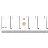 14K Rose Gold 1.00 Cttw Diamond Double Cone Jacket Stud Earring (G-H Color, SI1-SI2 Clarity)