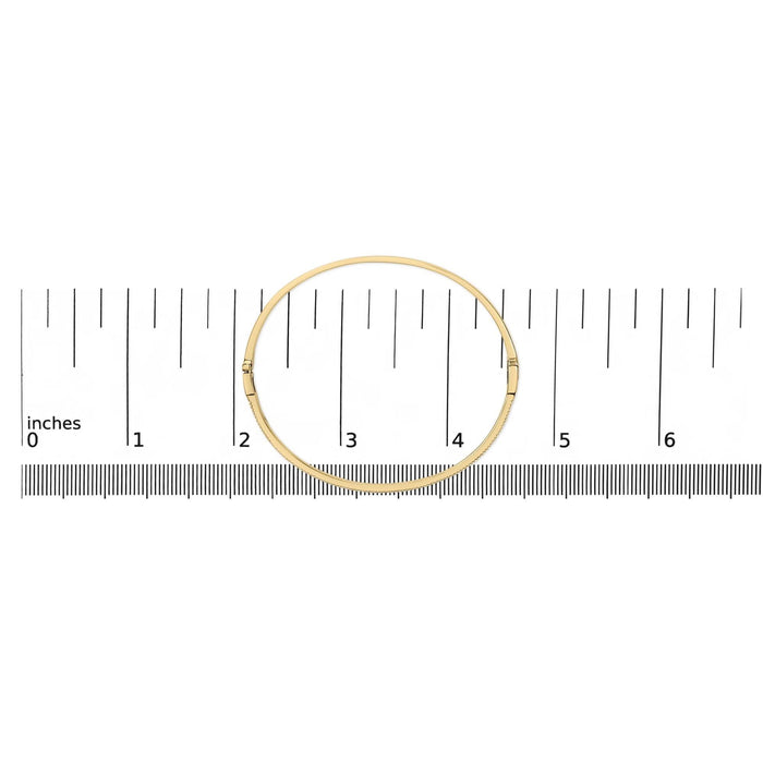 14K Yellow Gold 1/3 Cttw Diamond Half Eternity Bangle Bracelet (I-J Color, I2-I3 Clarity) - 7.75