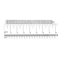 18K White Gold 7 1/2 Cttw Diamond 3 Row Floral Link Bracelet (G-H Color, VS1-VS2 Clarity) - 7 