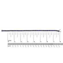 Men's .925 Sterling Silver Created Blue Sapphire Tennis Bracelet - 8.5" Inches-4