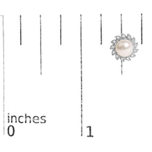 10K White Gold Heirloom-Style Pearl and Diamond Accent Halo Stud Earrings (I-J color, I1-I2 Clarity)-4