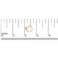 10K Yellow Gold Pear Cut Red Ruby 4x3 mm and 1/10 Cttw Round Diamond Huggy Earrings (I-J Color, I1-I2 Clarity)