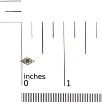 10K Yellow Gold Blue Sapphire and Diamond Accent Evil Eye Stud Earring (H-I Color, I1-I2 Clarity)