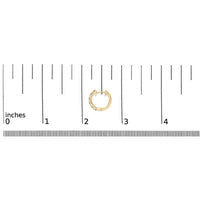 10K Yellow Alternating Blue Sapphire 1/10 Cttw Diamond Huggy Hoop Earrings  (I-J Color, I1-I2 Clarity)
