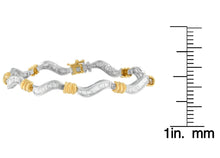 Original Classics 10K Two-Tone Gold Baguette Cut Diamond Spiral Bracelet (2.00 cttw, H-I Color, I1-I2 Clarity)-3