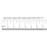 .925 Sterling Silver 1.0 Cttw Diamond Infinity Loop and Swirl Link Bracelet (I-J Color, I2-I3 Clarity) - 7.25