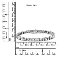 .925 Sterling Silver Miracle Set Diamond Accent Classic Tennis Bracelet (I-J Color, I2-I3 Clarity) - 7.25