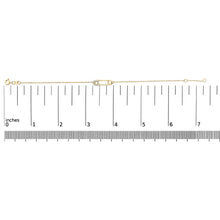 10K Yellow Gold 1/10 Cttw Diamond Paperclip Charm Adjustable Link Bracelet  (J-J Color, I1-I2 Clarity) - 7.25 Inch-4