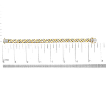 14K Yellow Gold Plated .925 Sterling Silver 3/8 Cttw Diamond Cuban Bracelet (I-J Color, I3 Clarity) - 7.25"-4
