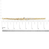 14K Yellow Gold Plated .925 Sterling Silver 1 1/4 Cttw Diamond Cuban Chain Link Bracelet (I-J Color, I3 Clarity)-  7.25