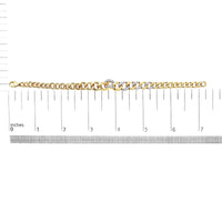 14K Yellow Gold Plated .925 Sterling Silver 1 1/4 Cttw Diamond Cuban Chain Link Bracelet (I-J Color, I3 Clarity)-  7.25