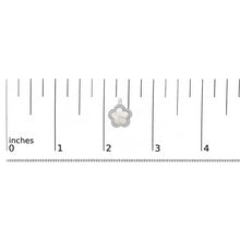 14K White Gold Mother of Pearl and 1/5 Cttw Diamond Halo Star Stud Earrings-4