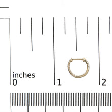 10K Yellow Gold 1/10 Cttw Diamond and Rope Twist Huggy Hoop Earrings (H-I Color, I1-I2 Clarity)-4