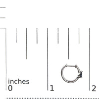 10K White Gold Pear Shaped Blue Sapphire and 1/10 Cttw Diamond Huggy Hoop Earrings (H-I Color, I1-I2 Clarity)